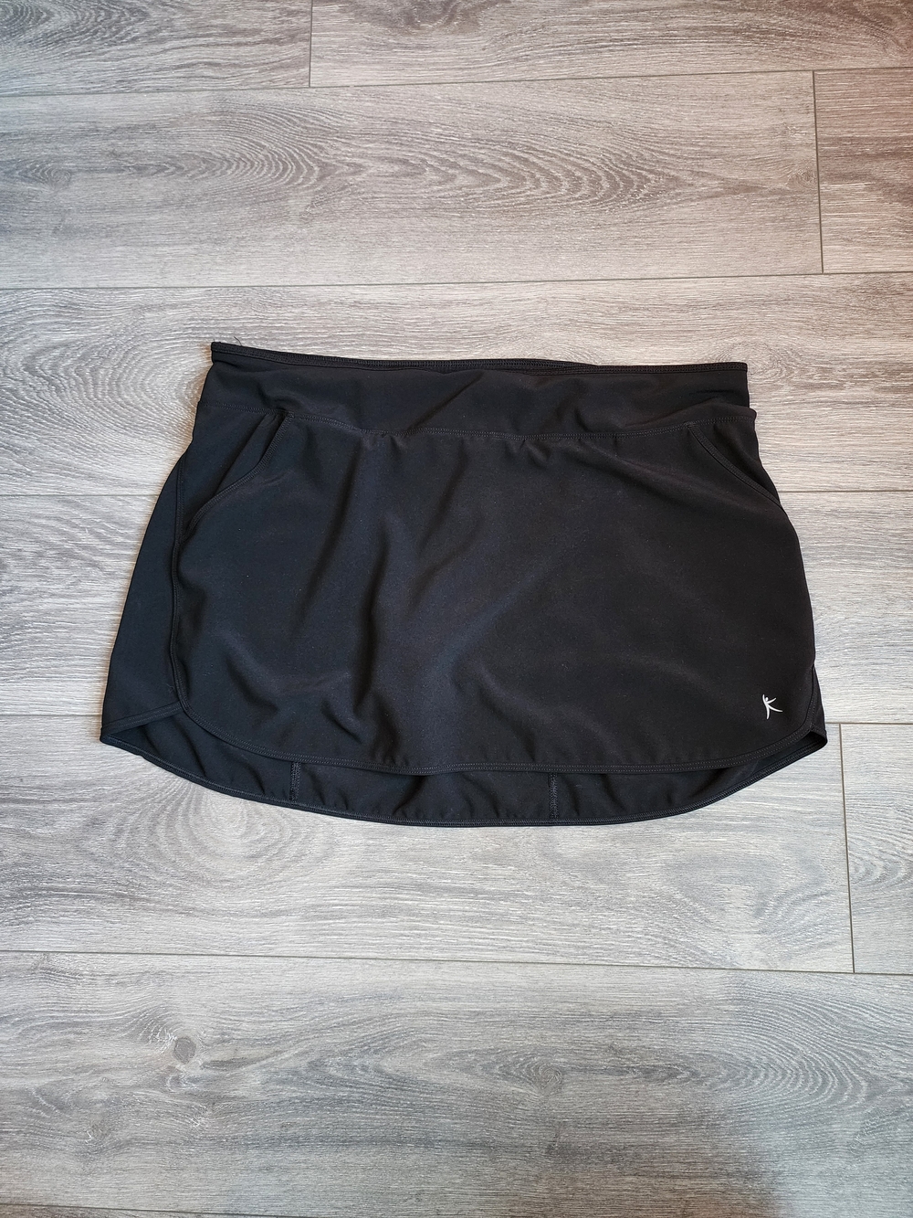 Black Athletic Pocket Skort with Built-In Shorts Tennis/Golf Summer Activewear